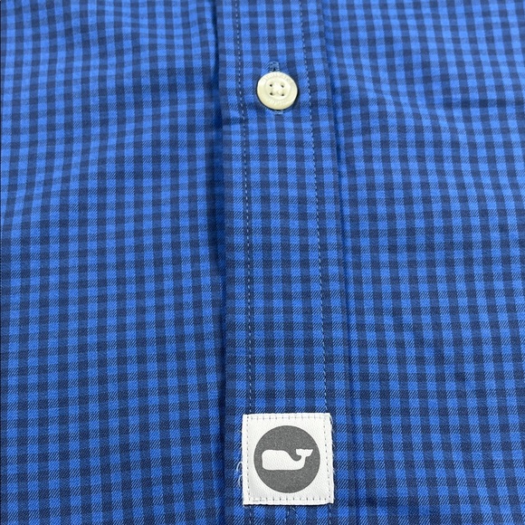 Vineyard Vines Murray Shirt Blue Checkered Long Sleeve Button Down Sz L - Picture 5 of 10